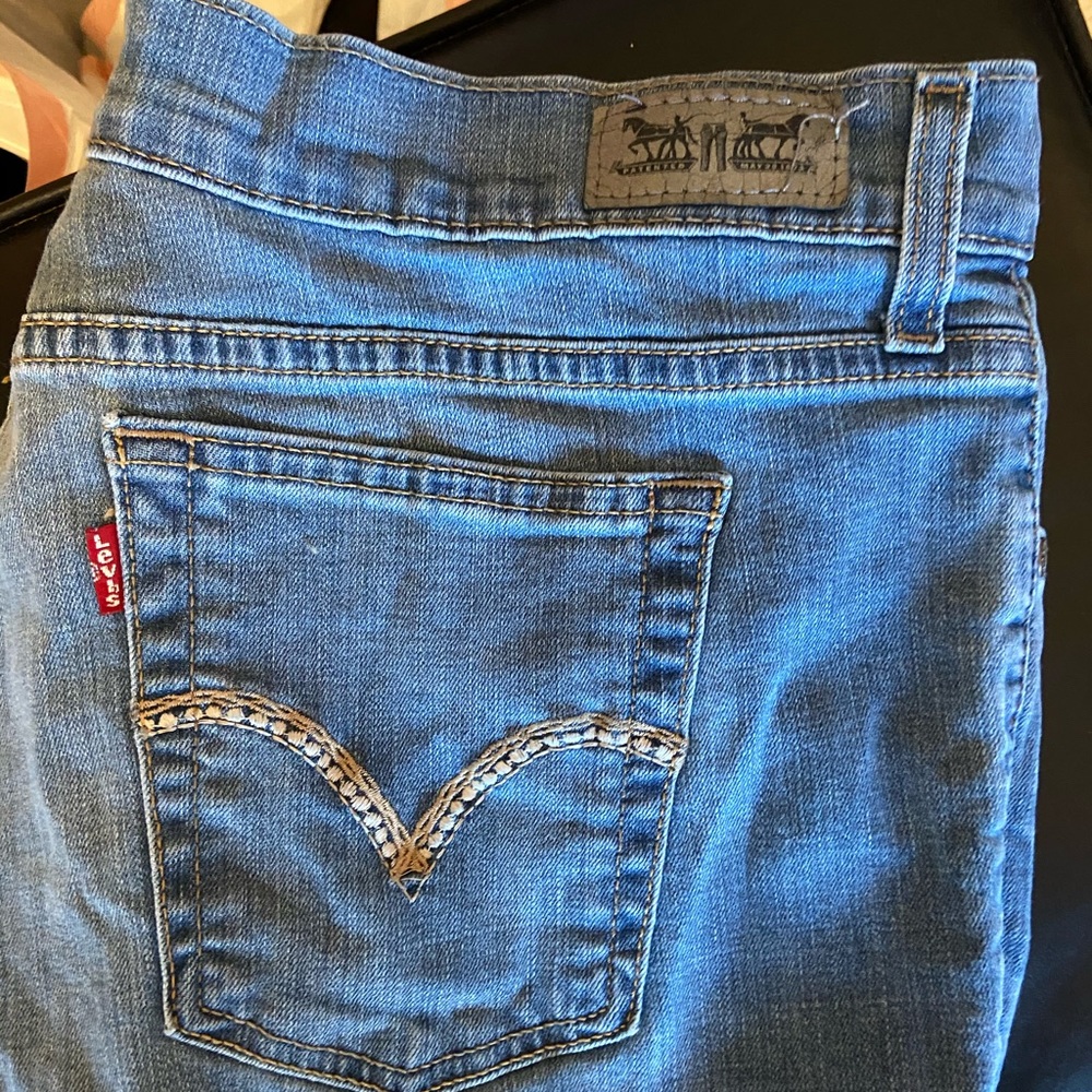 Levi jeans with wide cut bottom